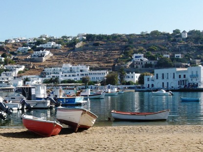 Beached boats, Mykonos harbour