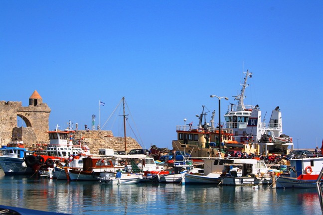 Rhodes, Greece. Old harbour