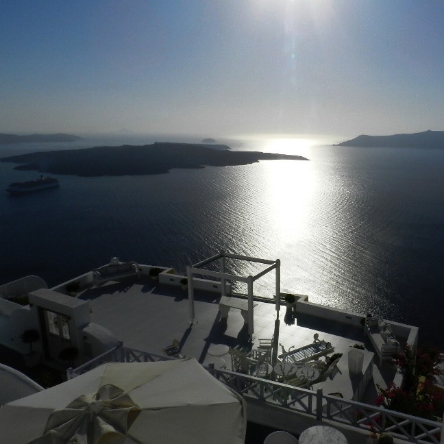 The caldera from the Cliffside Suites, Fira, Santorini