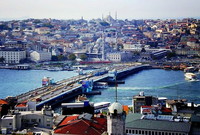 The Fathir district of Old Istanbul from the Gelata Tower